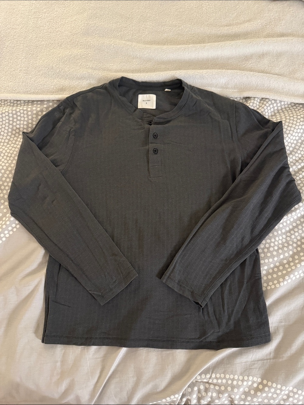 Billy Reid gray textured henly - Men's medium